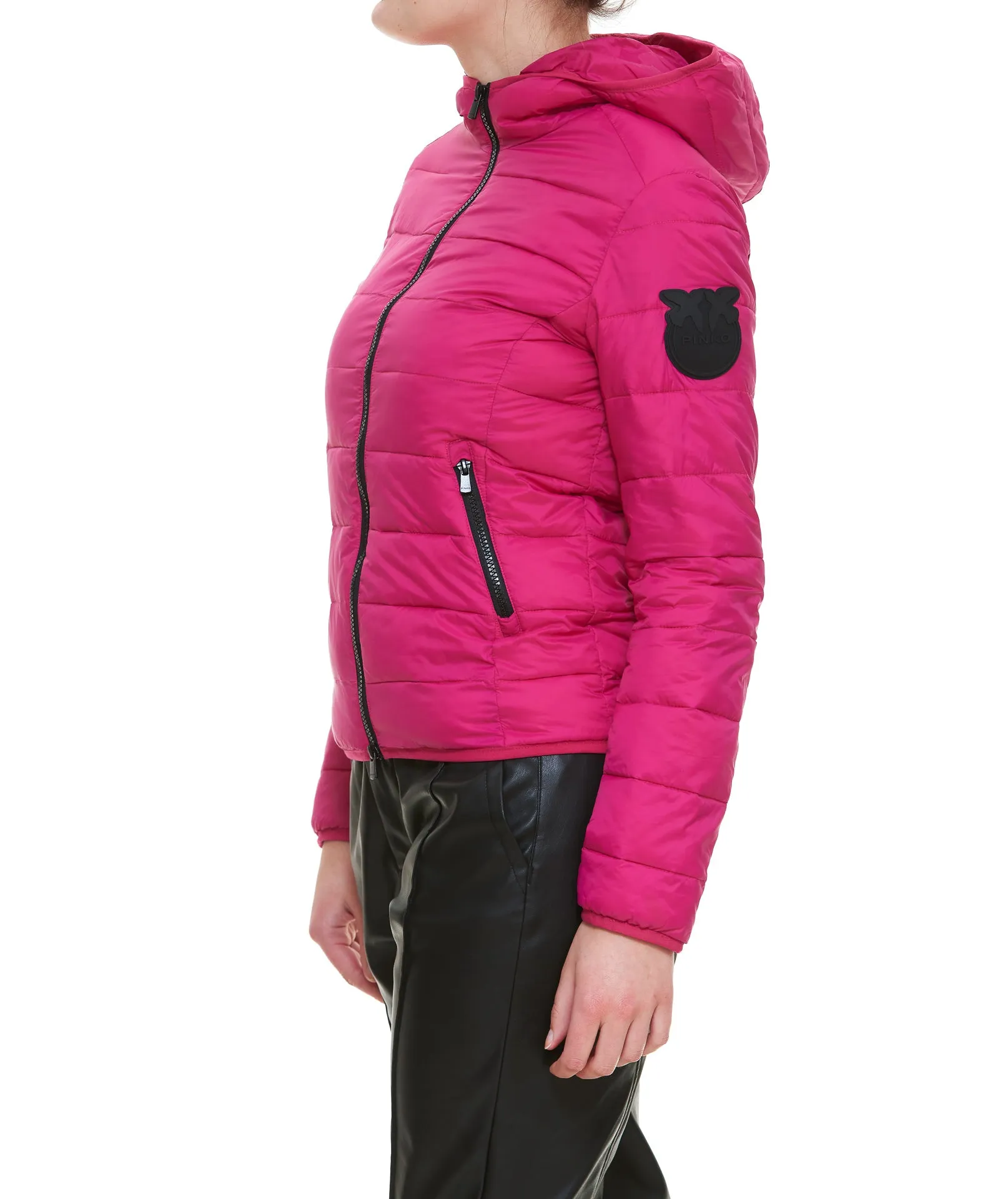 Pinko Hooded Padded Zip-Up Jacket