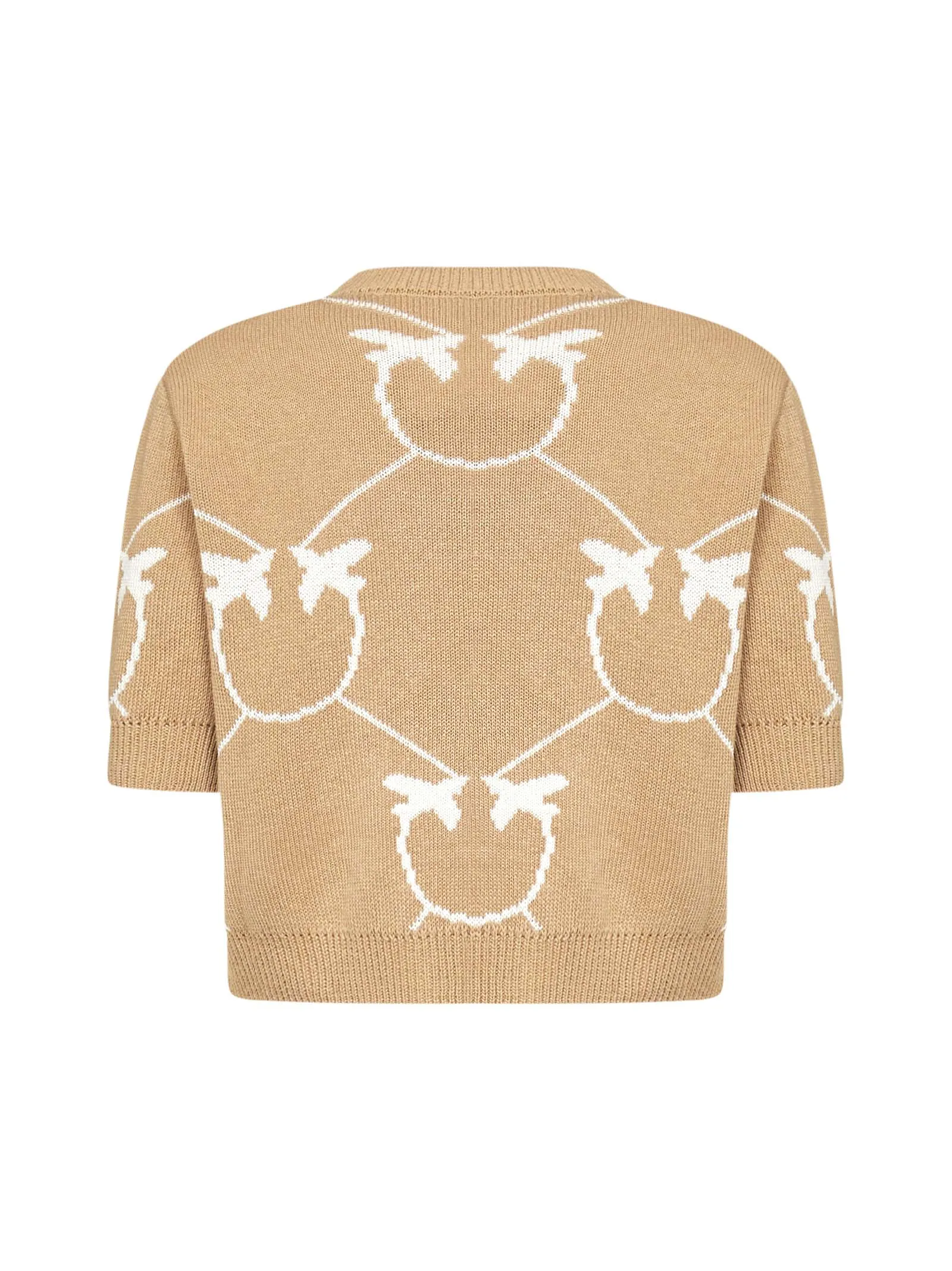 Pinko Logo Bird Jacquard Knitted Top