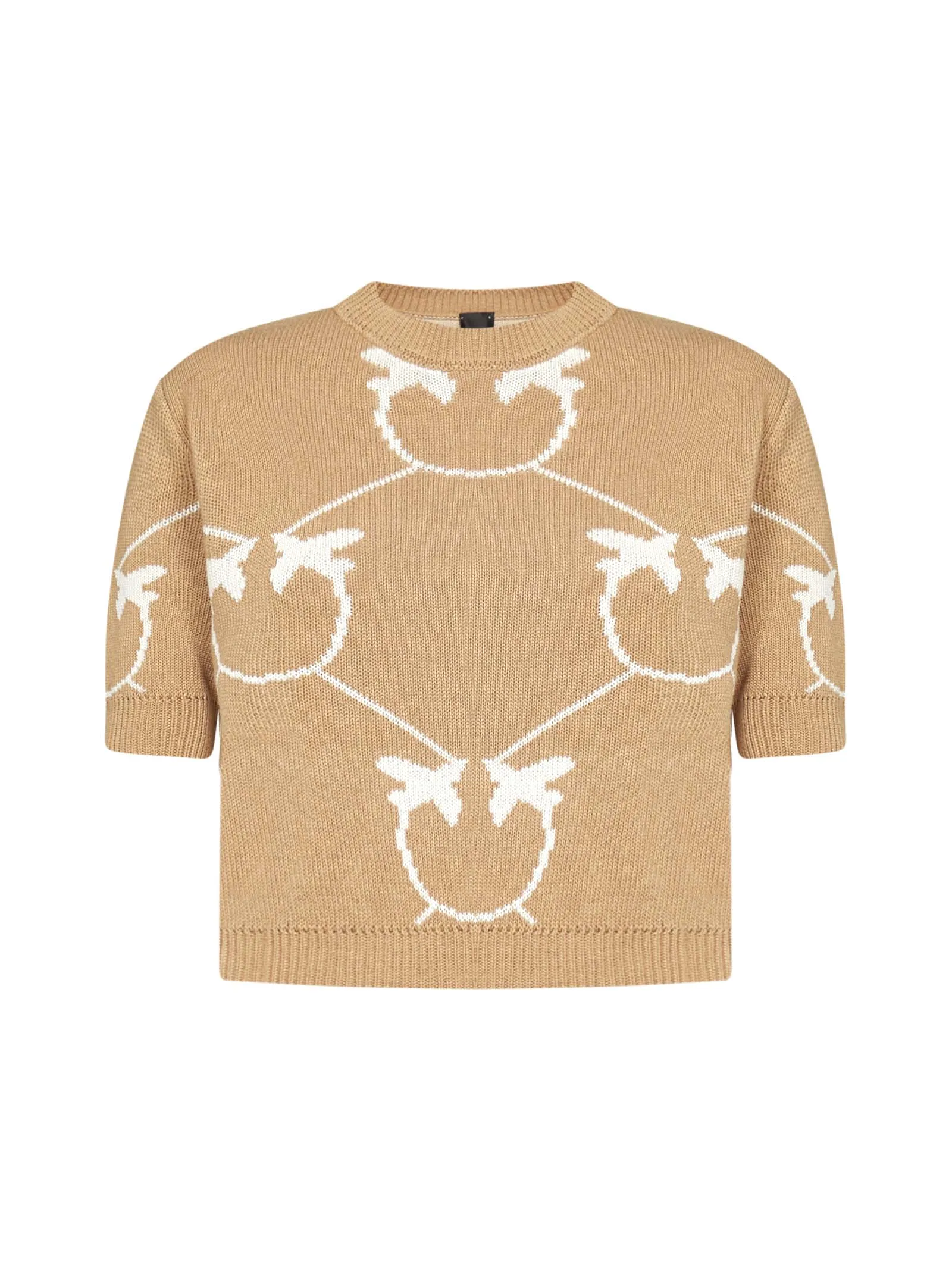 Pinko Logo Bird Jacquard Knitted Top