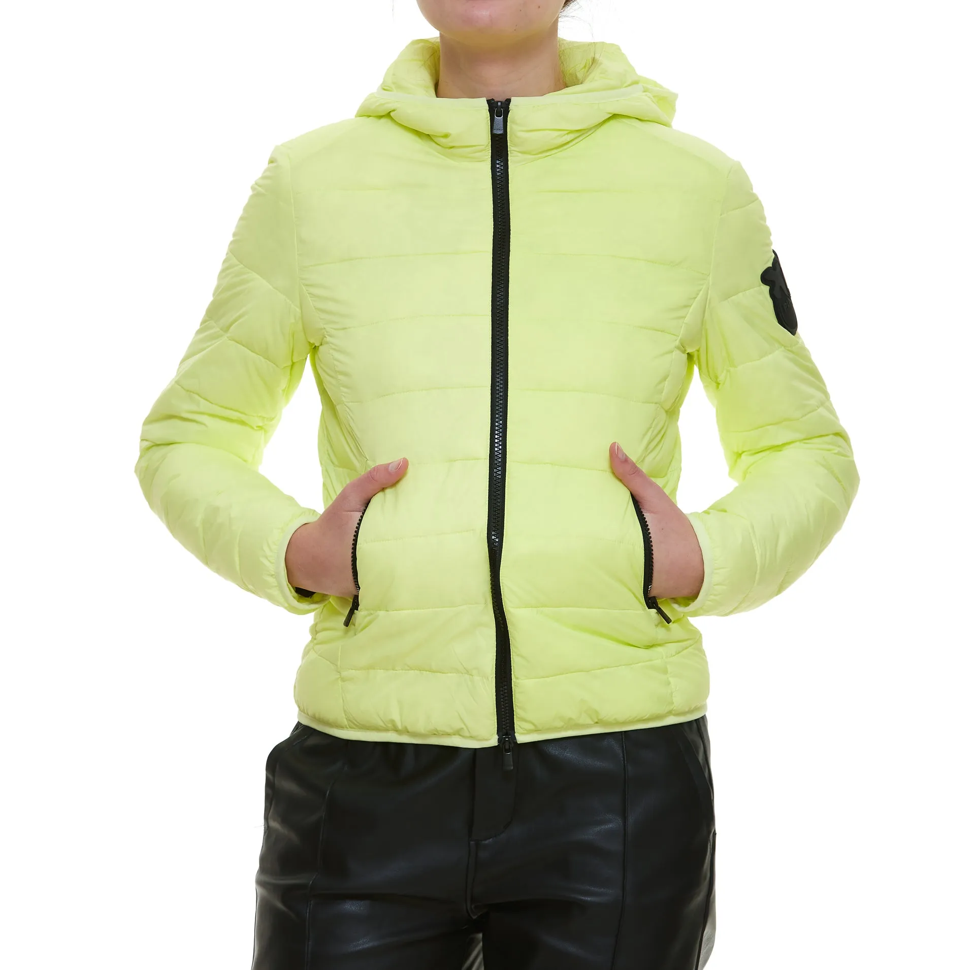 Pinko Logo Patch Hooded Padded Jacket