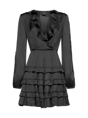 Pinko Ruffled Long-Sleeved Mini Dress