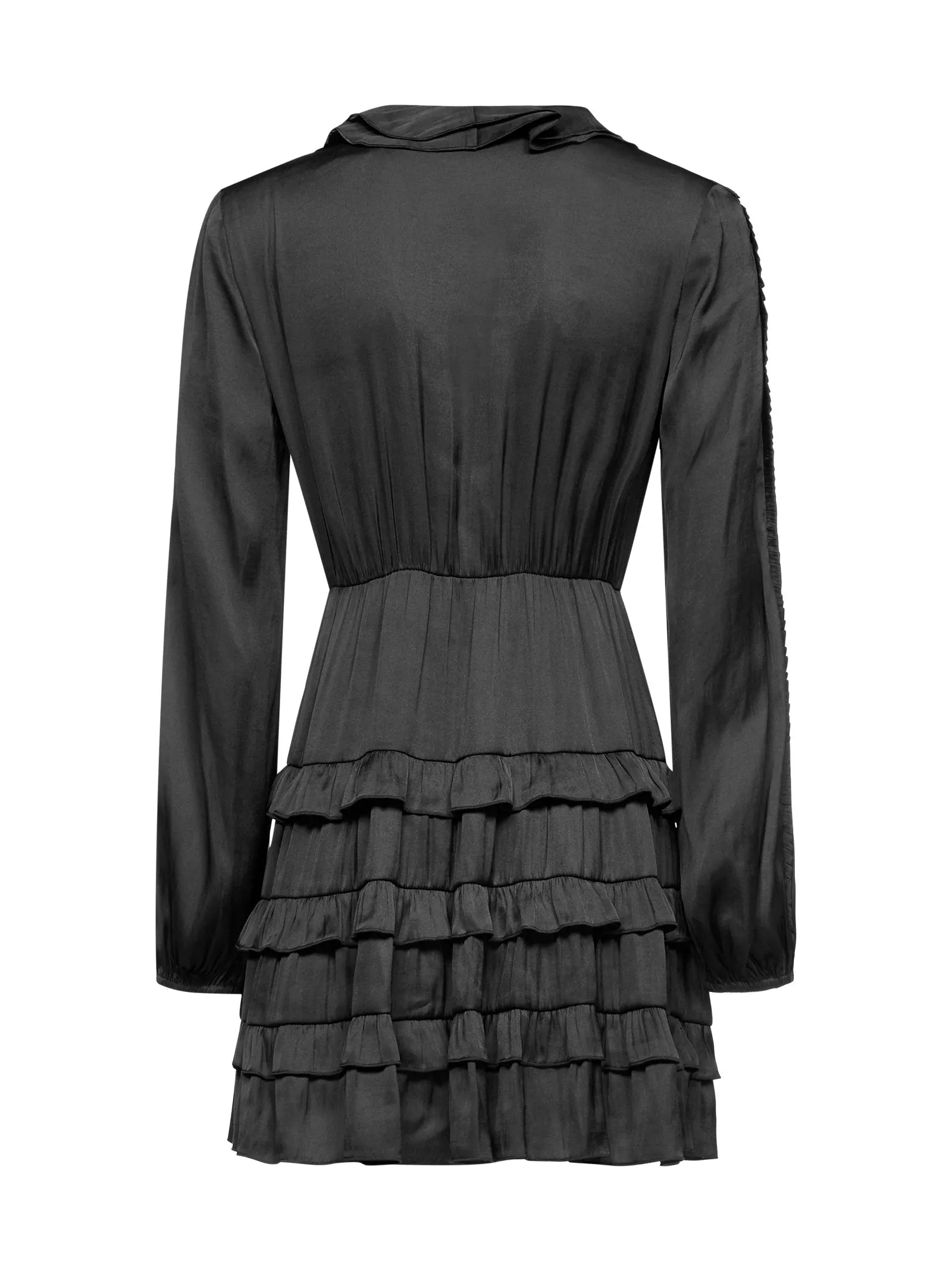 Pinko Ruffled Long-Sleeved Mini Dress