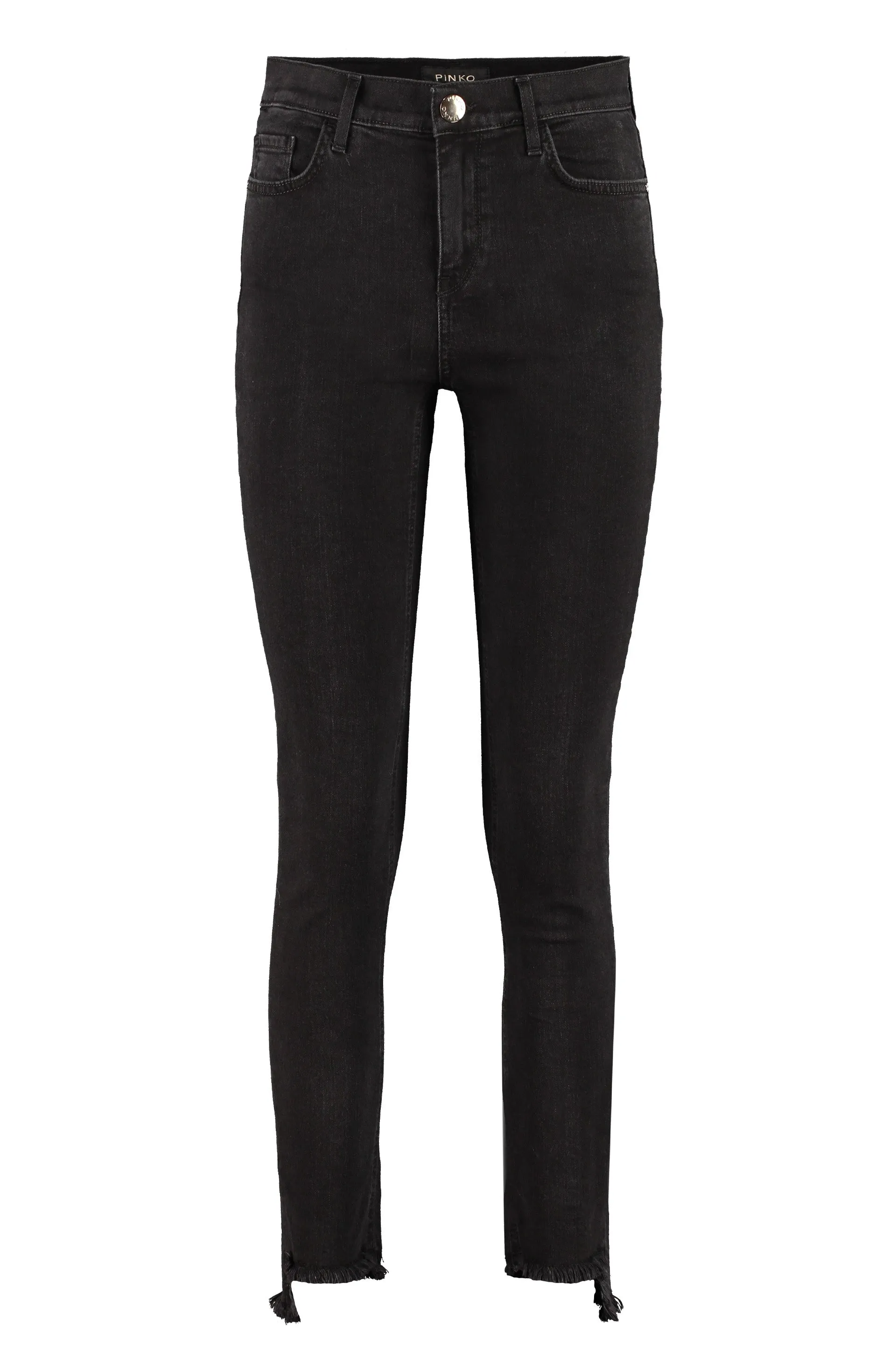 Pinko Sabrina 23 Frayed-Hem Slim Fit Jeans