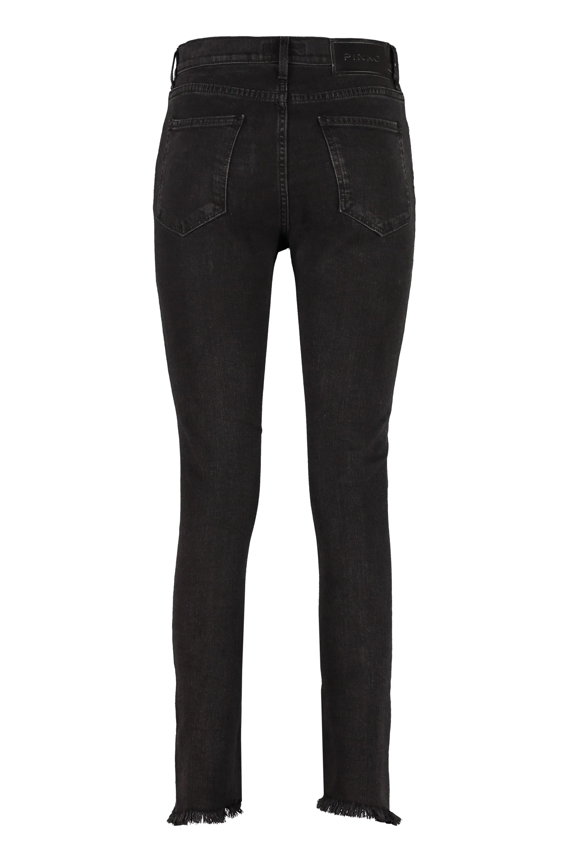 Pinko Sabrina 23 Frayed-Hem Slim Fit Jeans