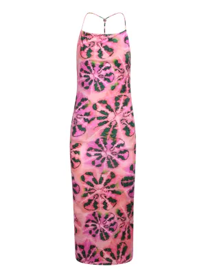 Pinko Tie-Dyed Open Back Dress
