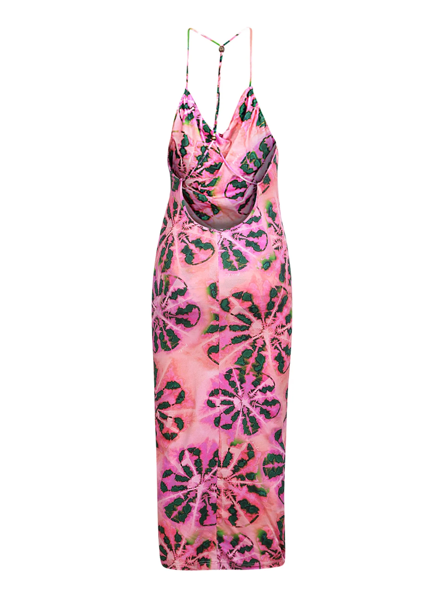 Pinko Tie-Dyed Open Back Dress
