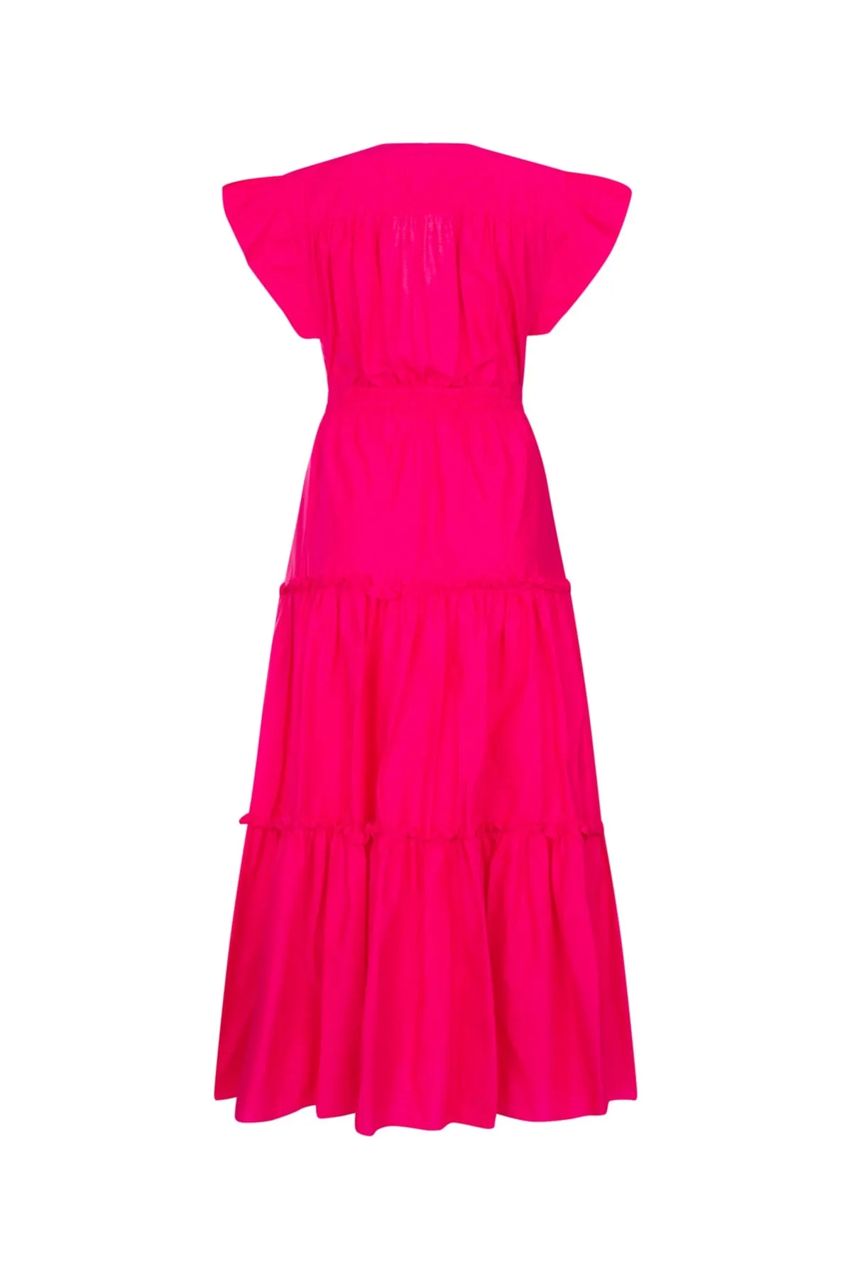 Pinko V-Neck Flared Maxi Dress