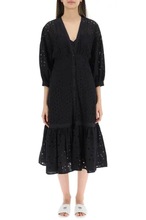 Pinko V-Neck Midi Shirt Dress
