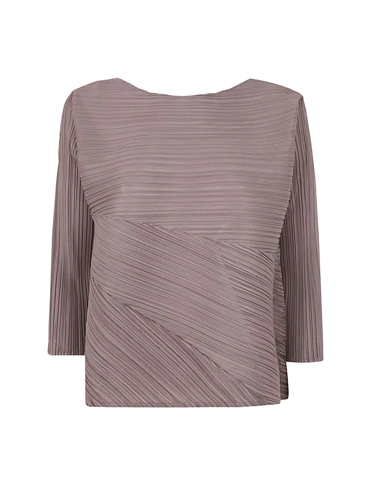 Pleats Please By Issey Miyake Pleated Straight Hem Top