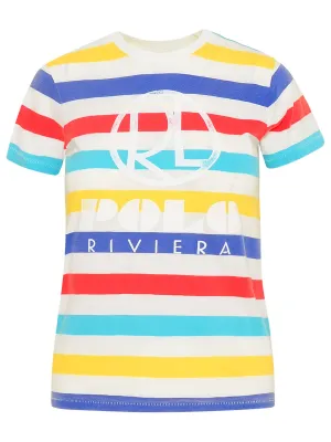 Polo Ralph Lauren Logo Printed Striped T-Shirt