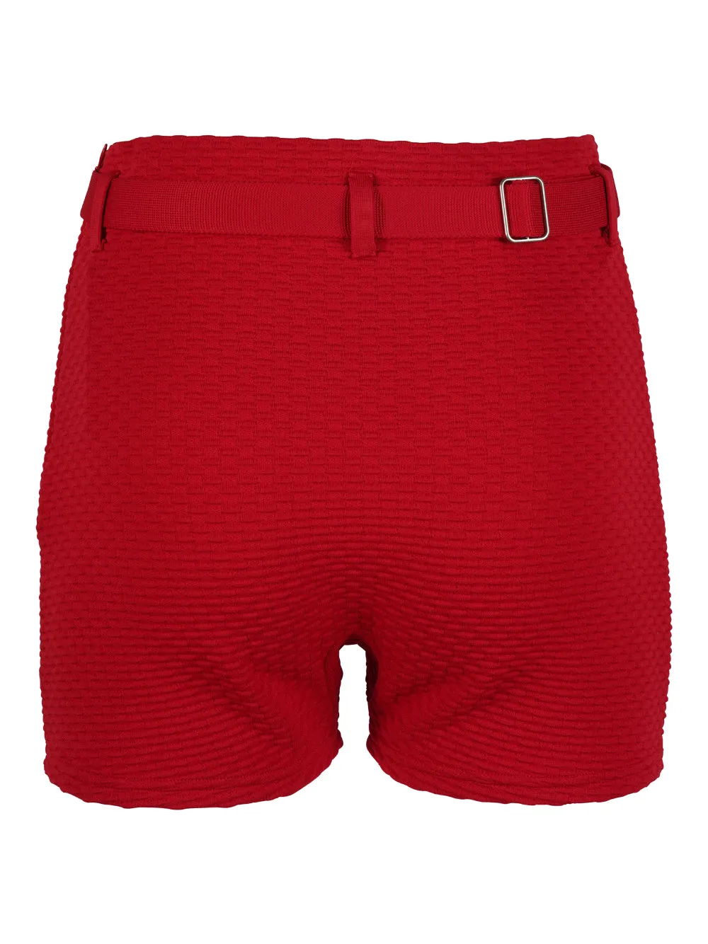 Prada Belted Waist Jacquard Shorts