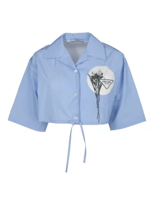 Prada Graphic Printed Patch Pocket Shirt