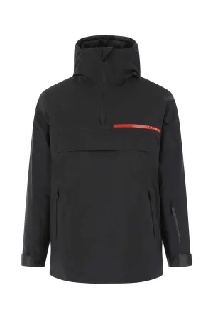 Prada Logo Detailed Half Zip Jacket