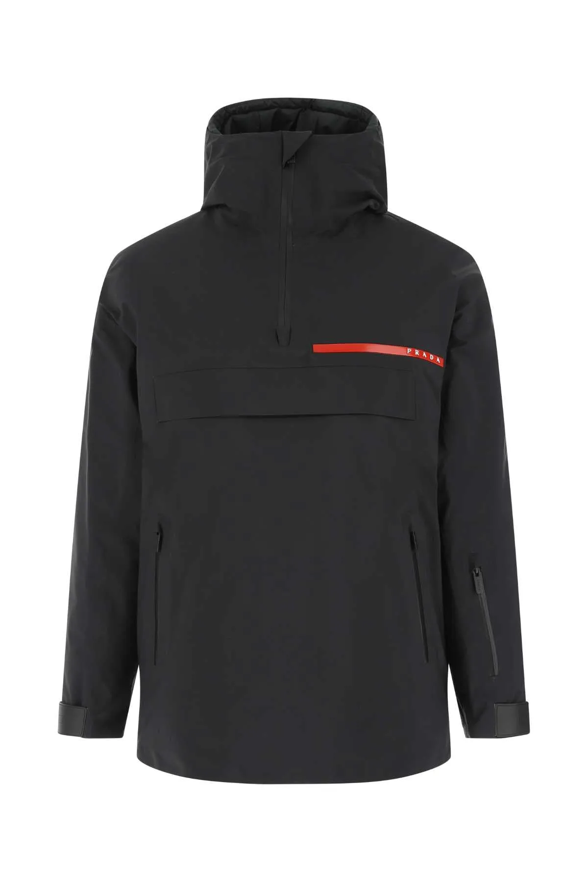 Prada Logo Detailed Half Zip Jacket