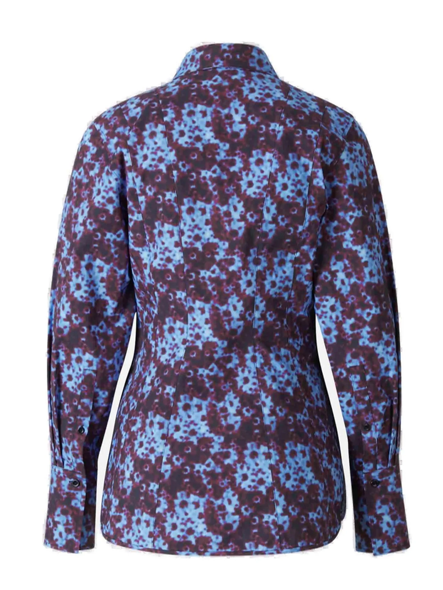 Proenza Schouler White Label Sunflower Floral-Print Long-Sleeved Shirt