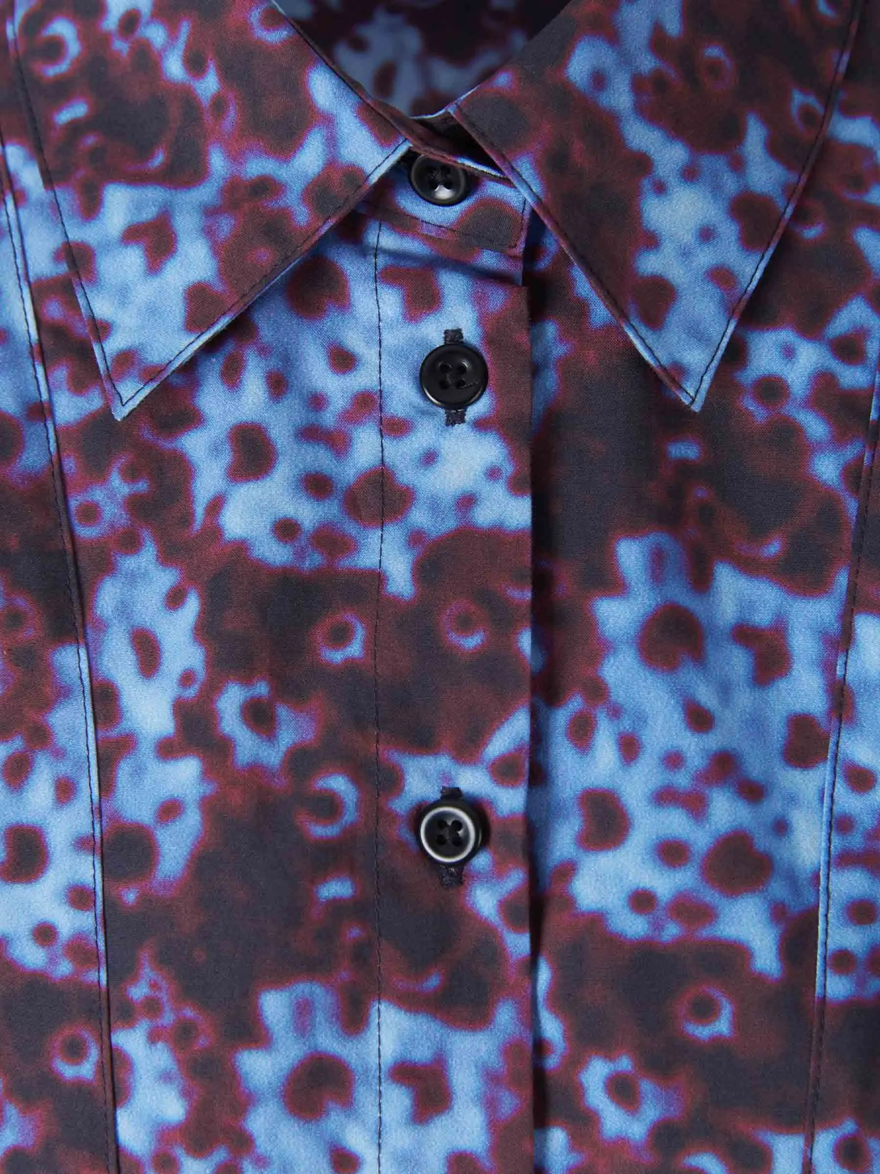 Proenza Schouler White Label Sunflower Floral-Print Long-Sleeved Shirt