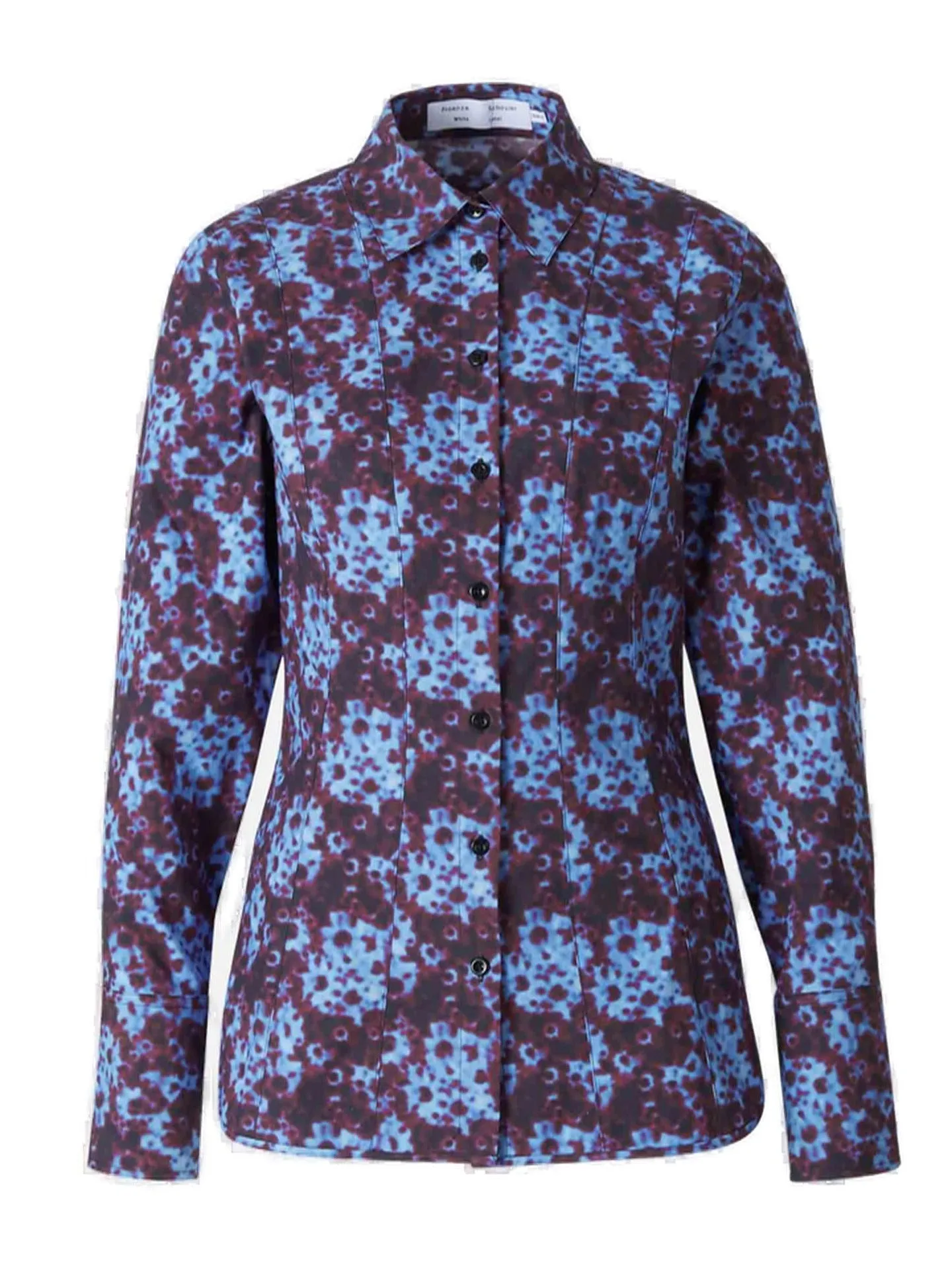 Proenza Schouler White Label Sunflower Floral-Print Long-Sleeved Shirt