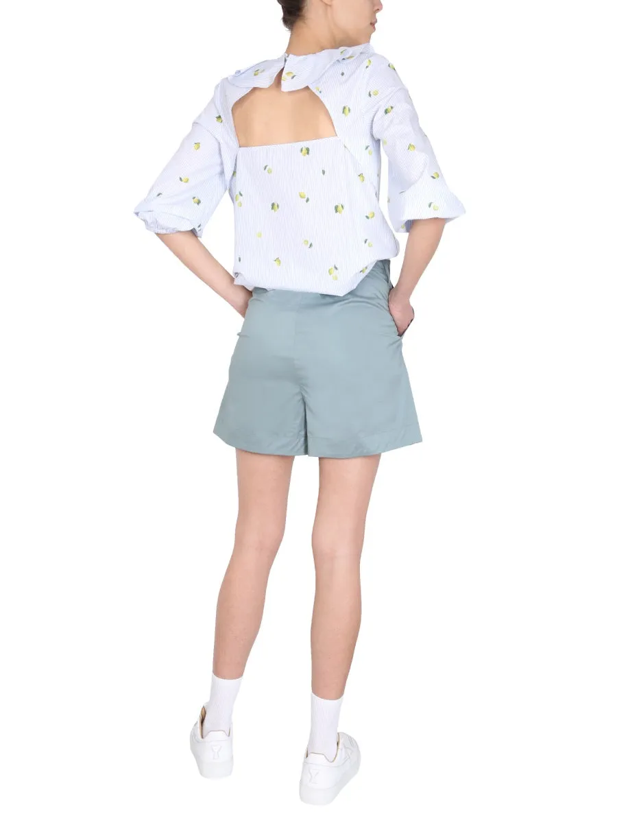 PS Paul Smith Lemon Print Cut-Out Shirt