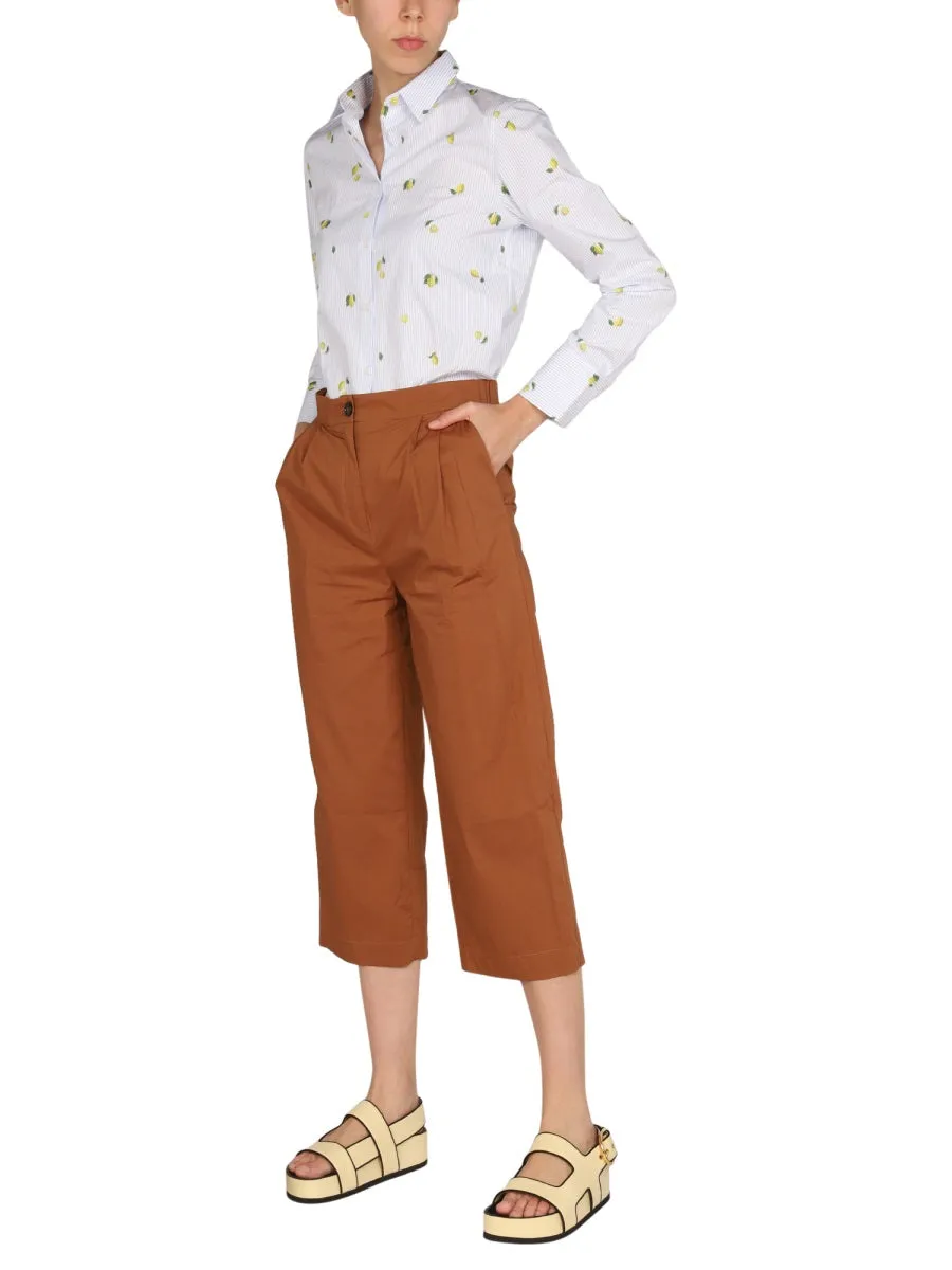 PS Paul Smith Lemon Print Striped Shirt