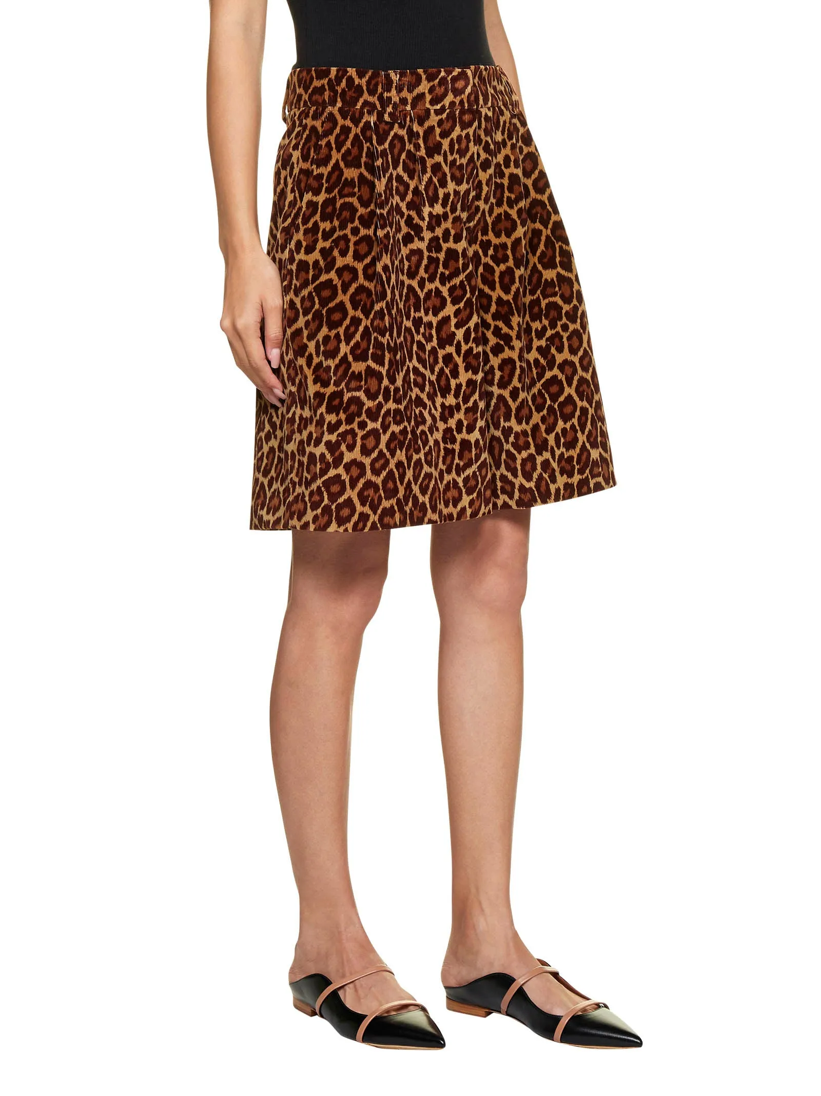 Pt01 Leopard Printed Wide Leg Shorts