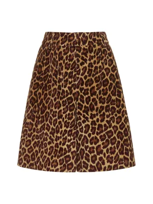 Pt01 Leopard Printed Wide Leg Shorts