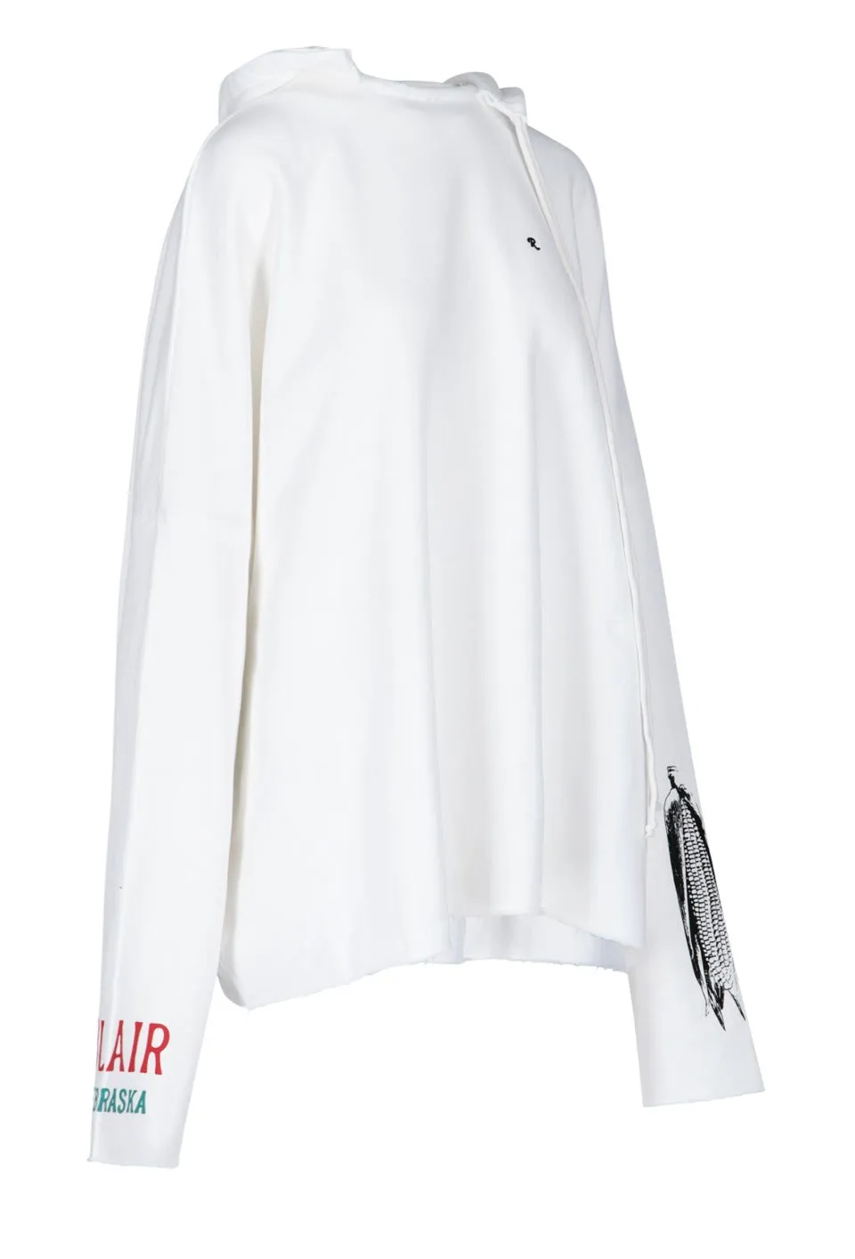 Raf Simons Graphic Printed Drawstring Hoodie