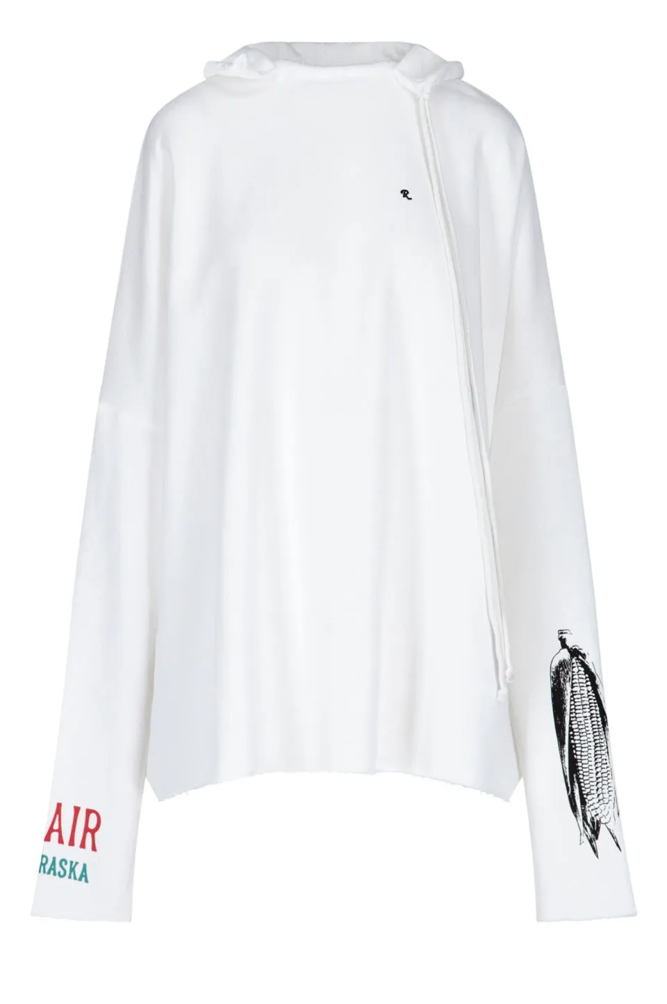 Raf Simons Graphic Printed Drawstring Hoodie