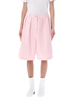 Raf Simons Logo Patch Knee-Length Denim Shorts