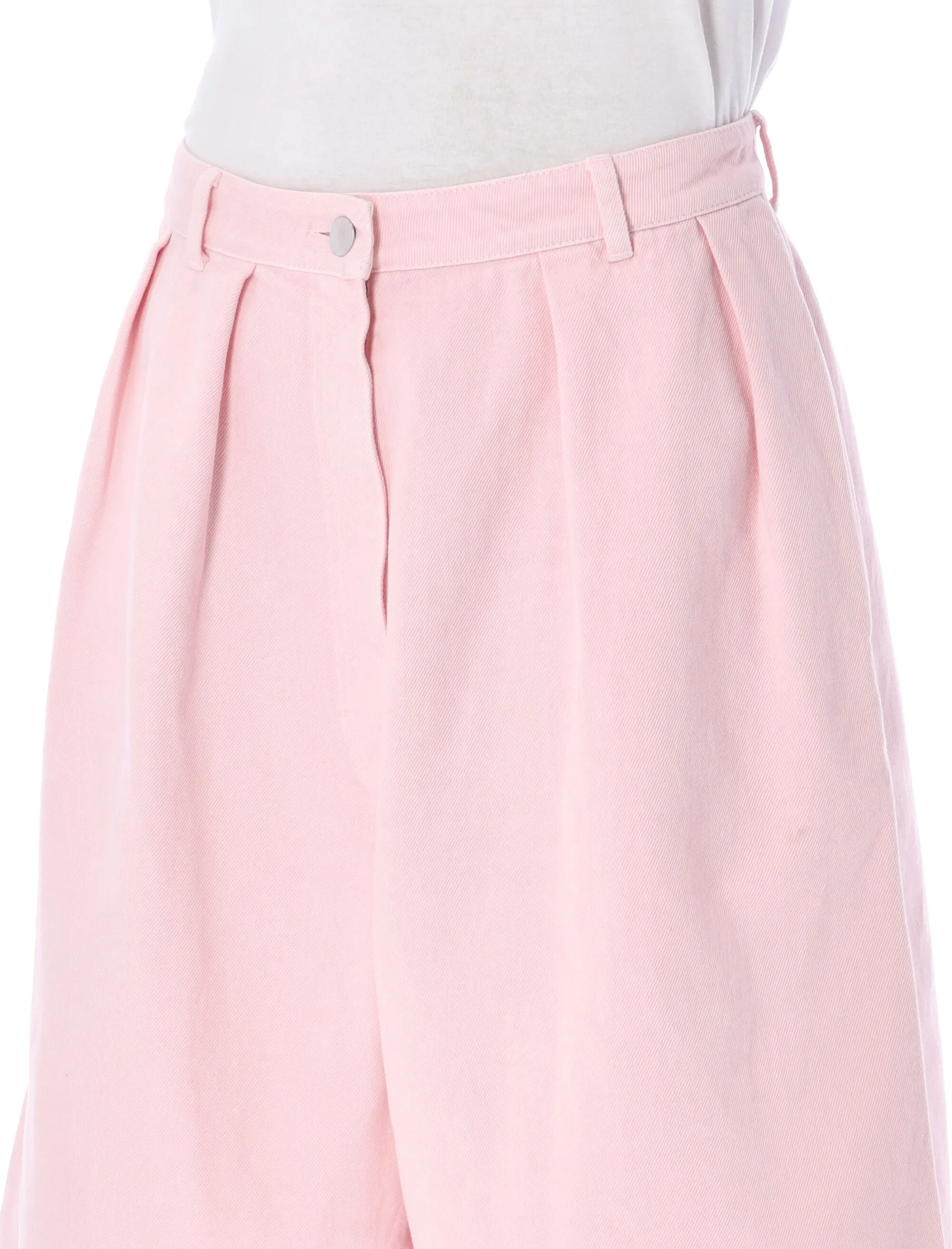 Raf Simons Logo Patch Knee-Length Denim Shorts