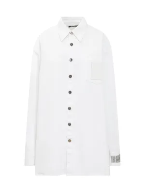 Raf Simons Logo Patch Long-Sleeved Shirt