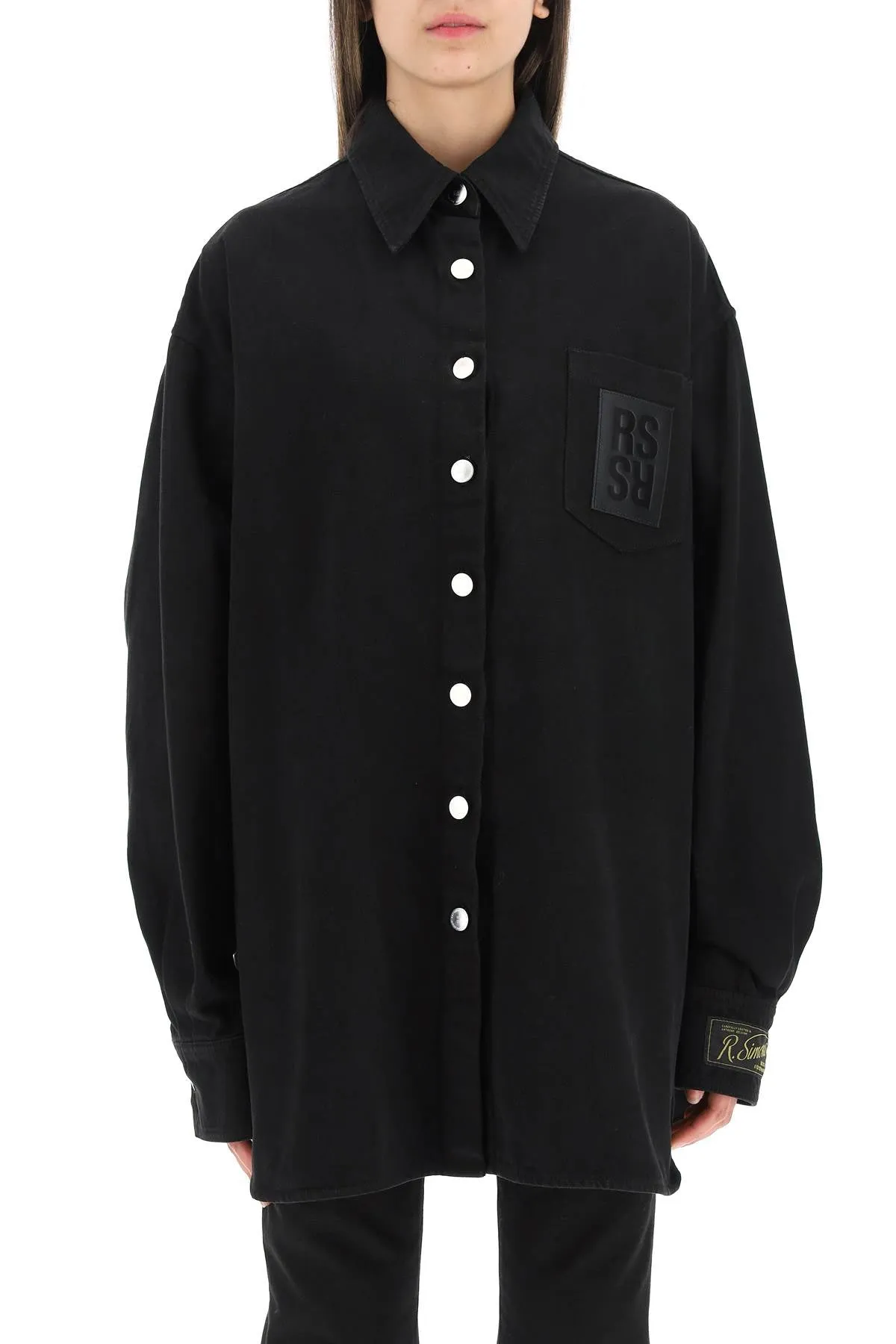 Raf Simons Logo Patch Long-Sleeved Shirt