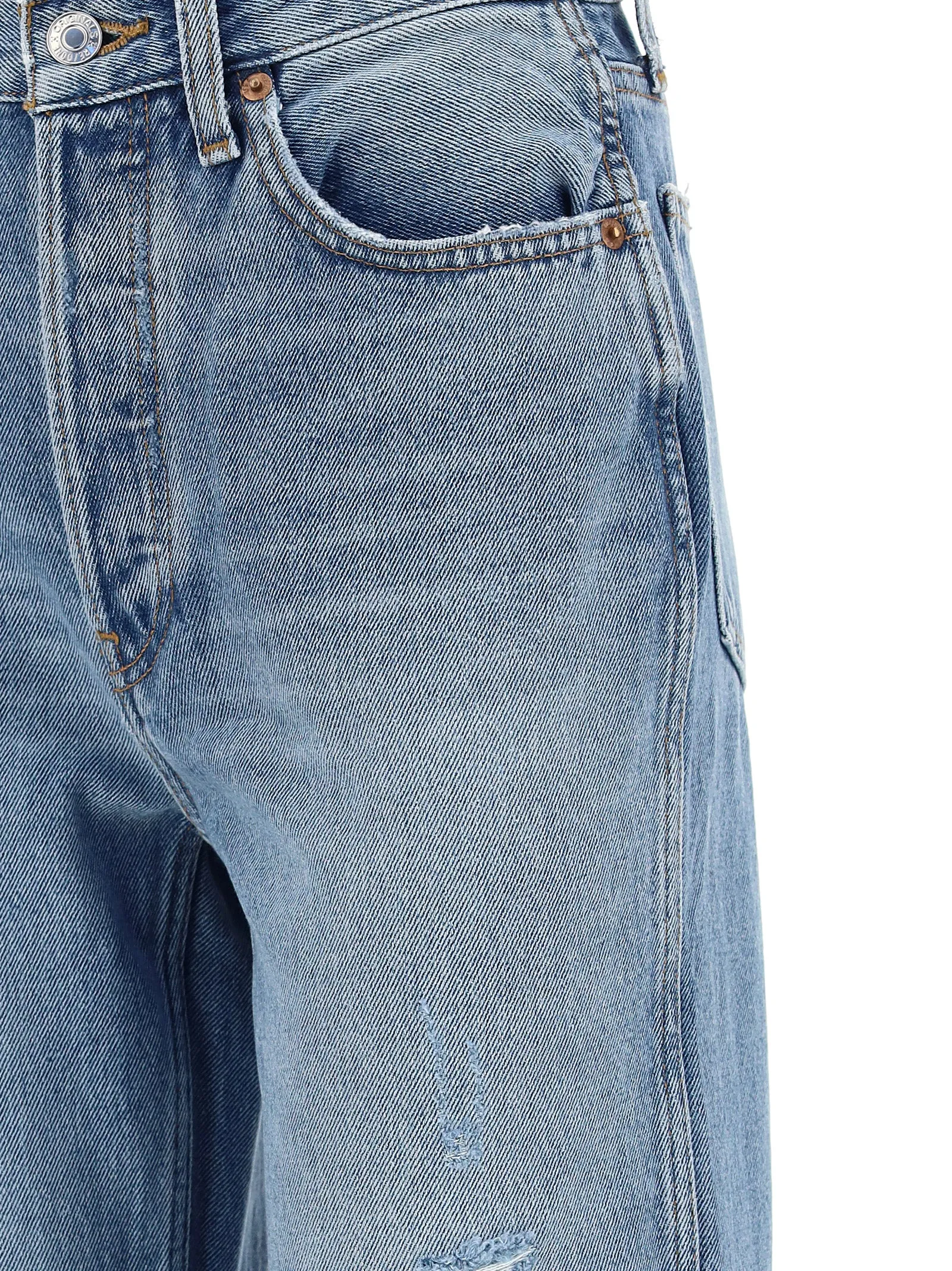 RE/DONE 90s Ripped Straight-Leg Jeans
