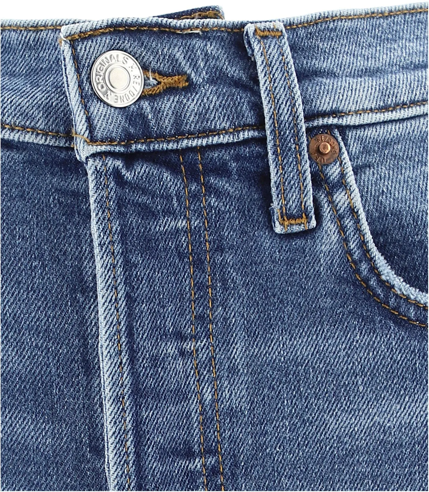 RE/DONE Distressed Straight Leg Jeans
