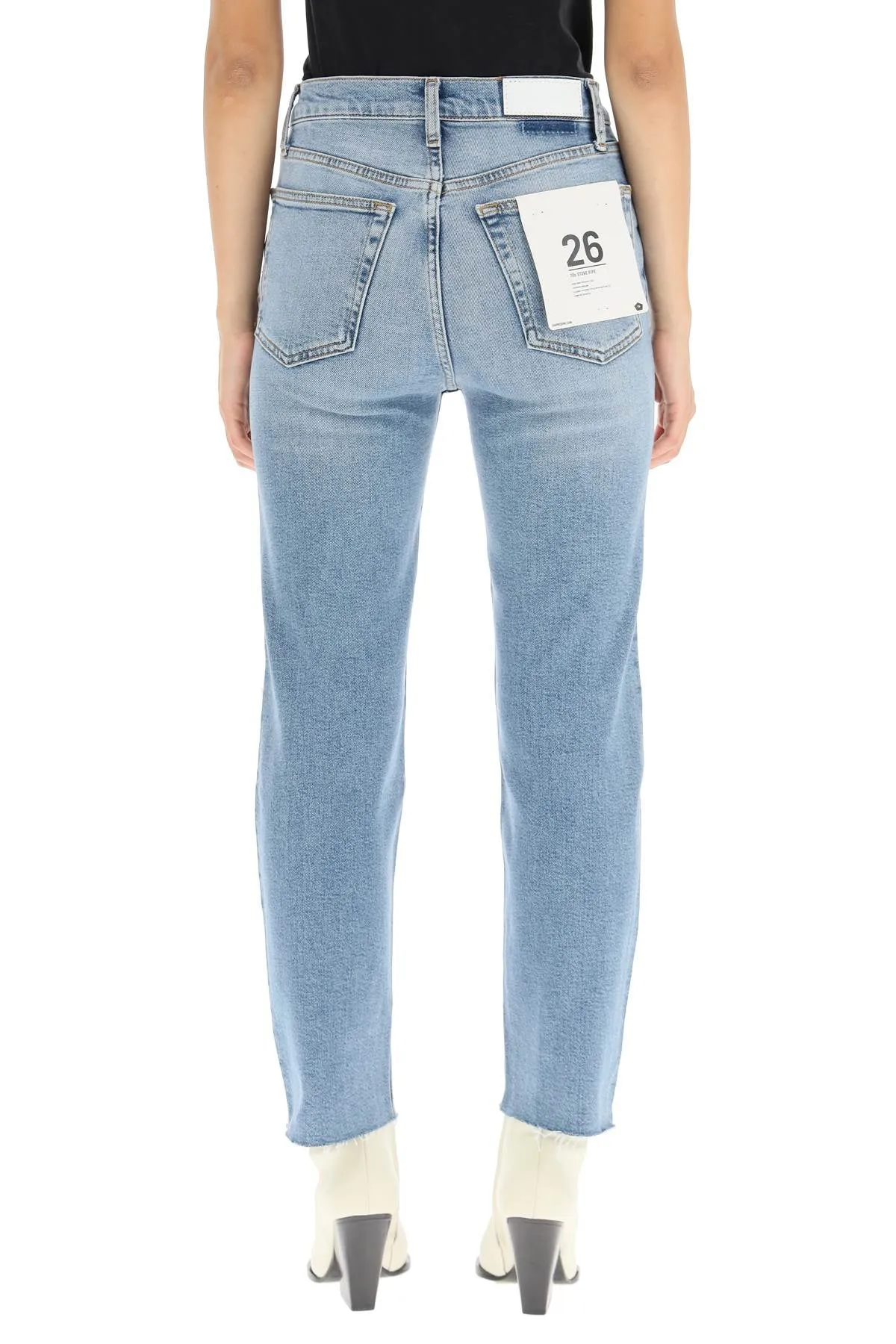 RE/DONE Distressed Straight Leg Jeans