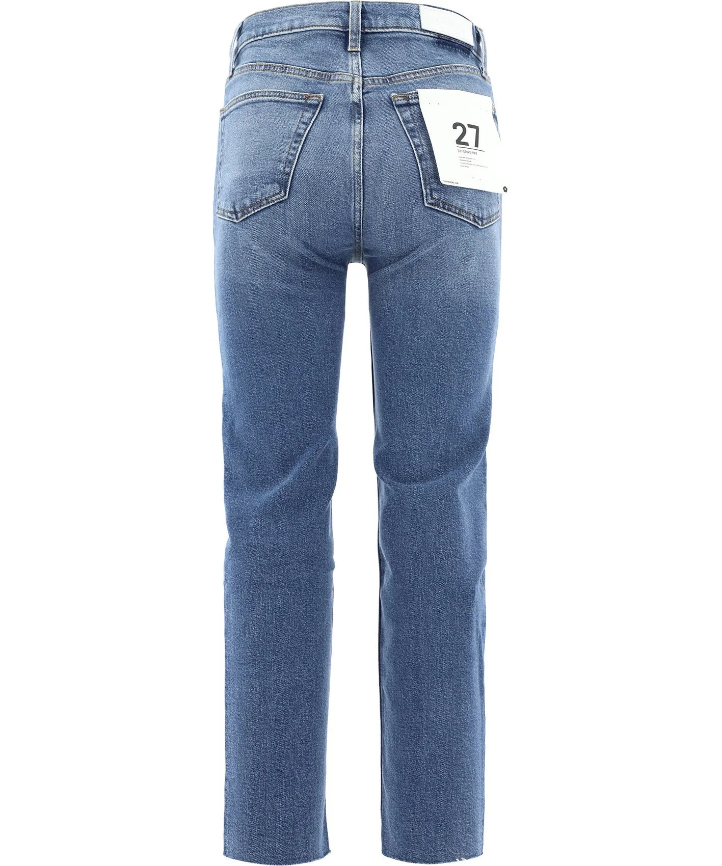 RE/DONE Distressed Straight Leg Jeans