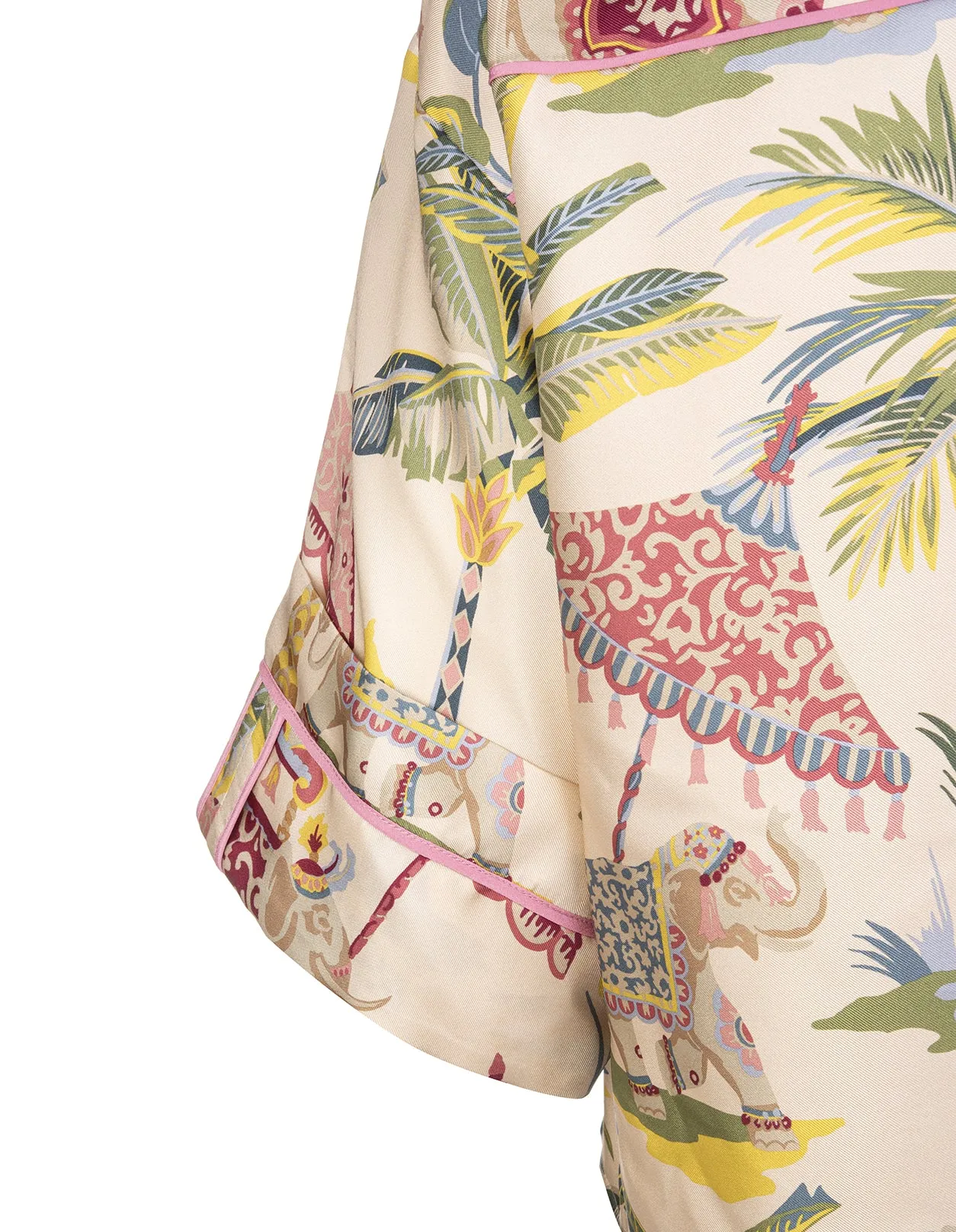 REDValentino Allover Elephant Printed Short Sleeved Shirt