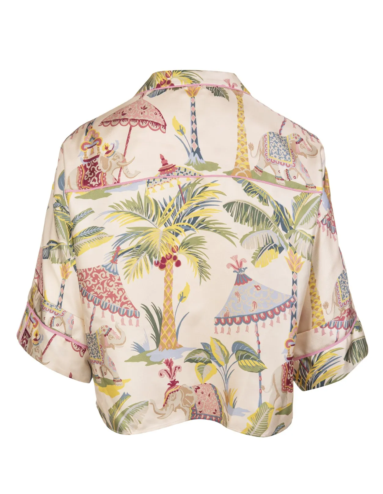 REDValentino Allover Elephant Printed Short Sleeved Shirt