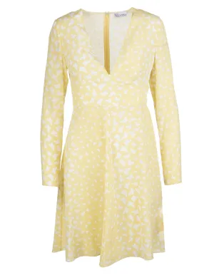 REDValentino Butterfly Printed V-Neck Dress