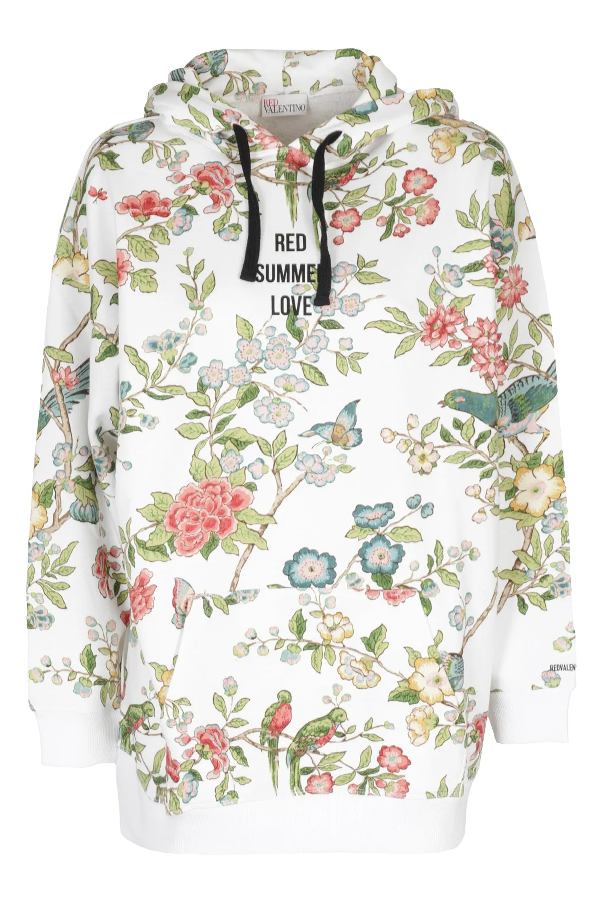 REDValentino Floral Printed Drawstring Hoodie