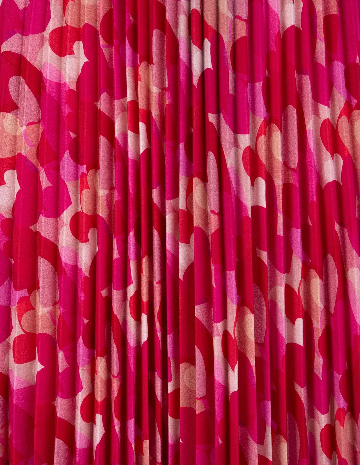 REDValentino Heart Printed Pleated Skirt