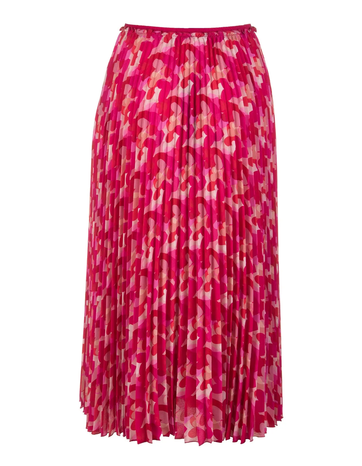 REDValentino Heart Printed Pleated Skirt