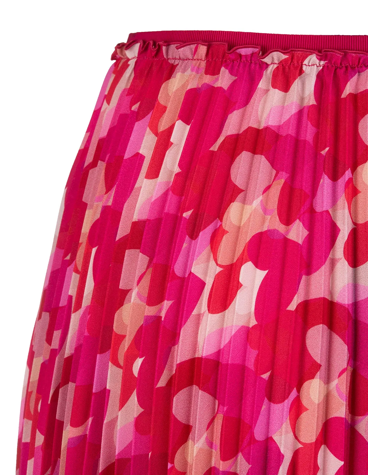 REDValentino Heart Printed Pleated Skirt
