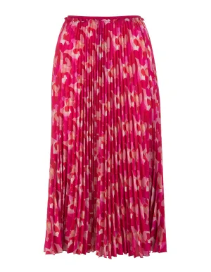 REDValentino Heart Printed Pleated Skirt