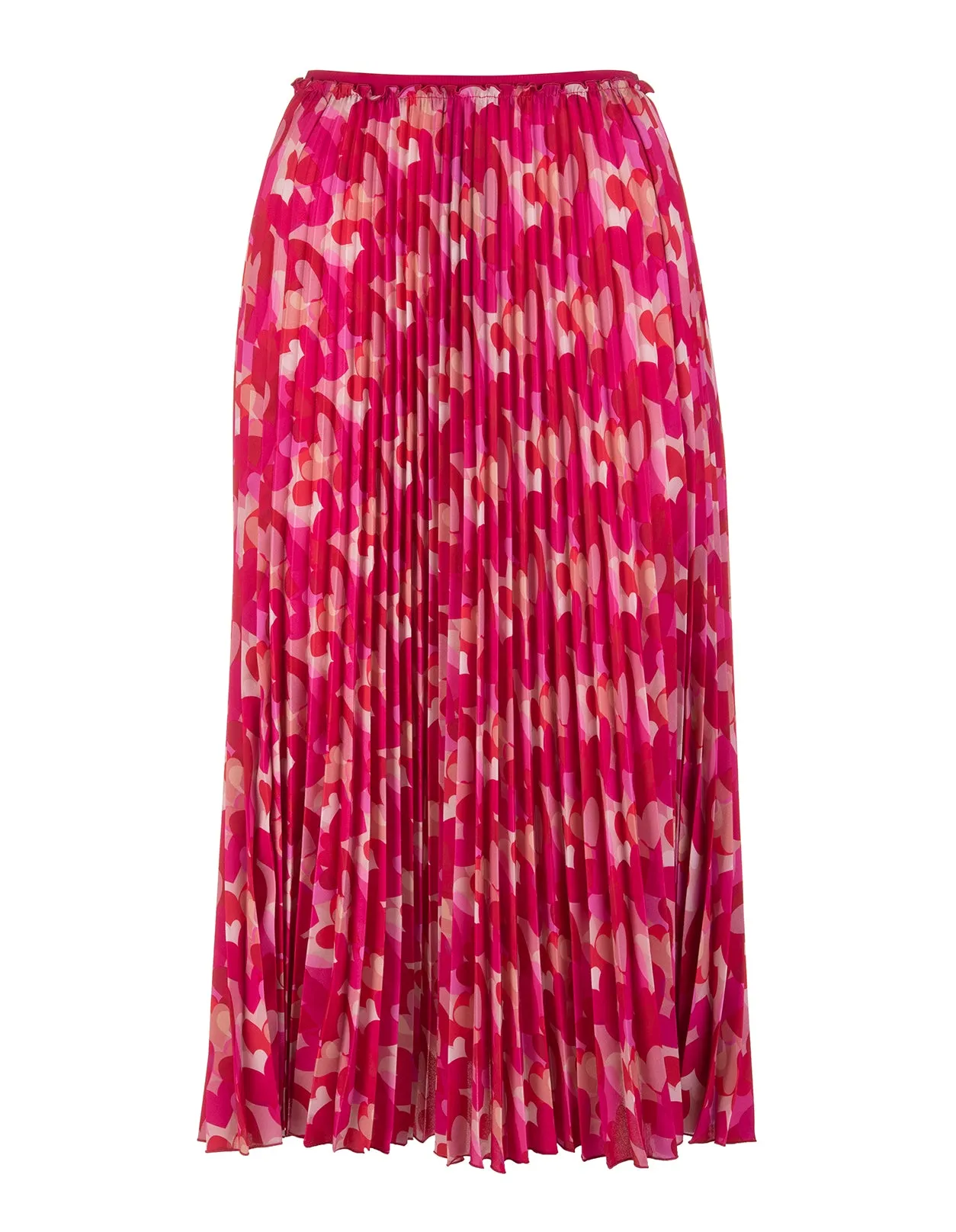 REDValentino Heart Printed Pleated Skirt