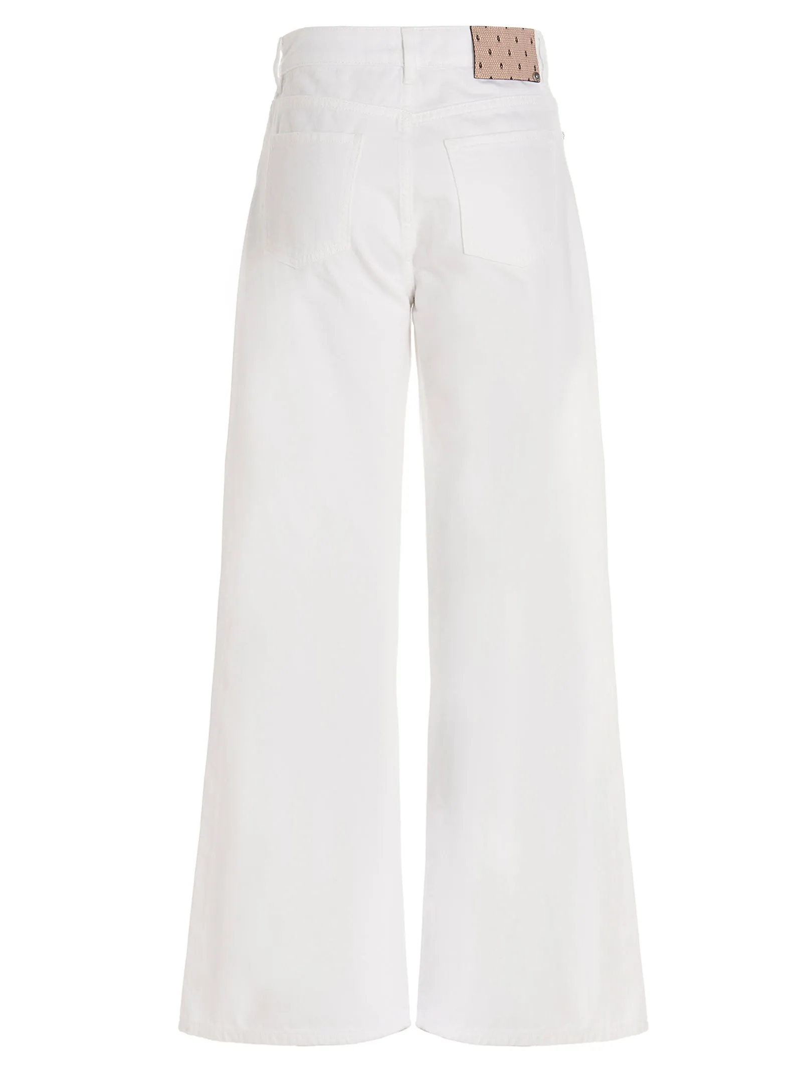 REDValentino Logo Patch Wide-Leg Jeans