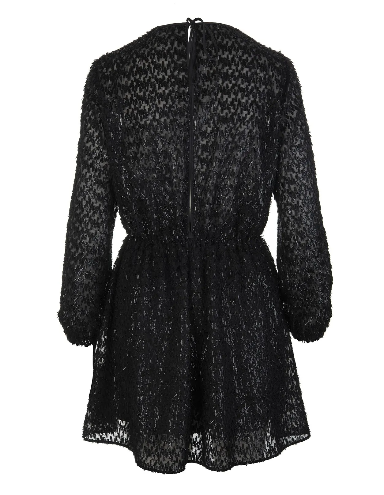 REDValentino Long Sleeved Crewneck Mini Dress
