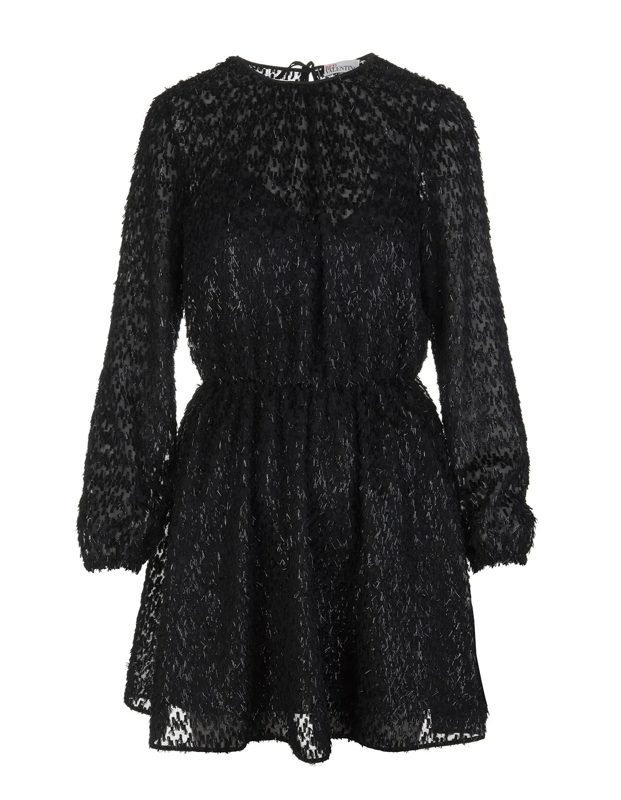 REDValentino Long Sleeved Crewneck Mini Dress