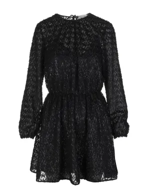 REDValentino Long Sleeved Crewneck Mini Dress