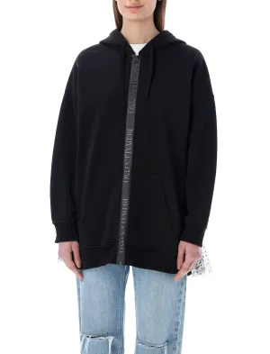 REDValentino Ruffle Tulle Detailed Zipped Hoodie