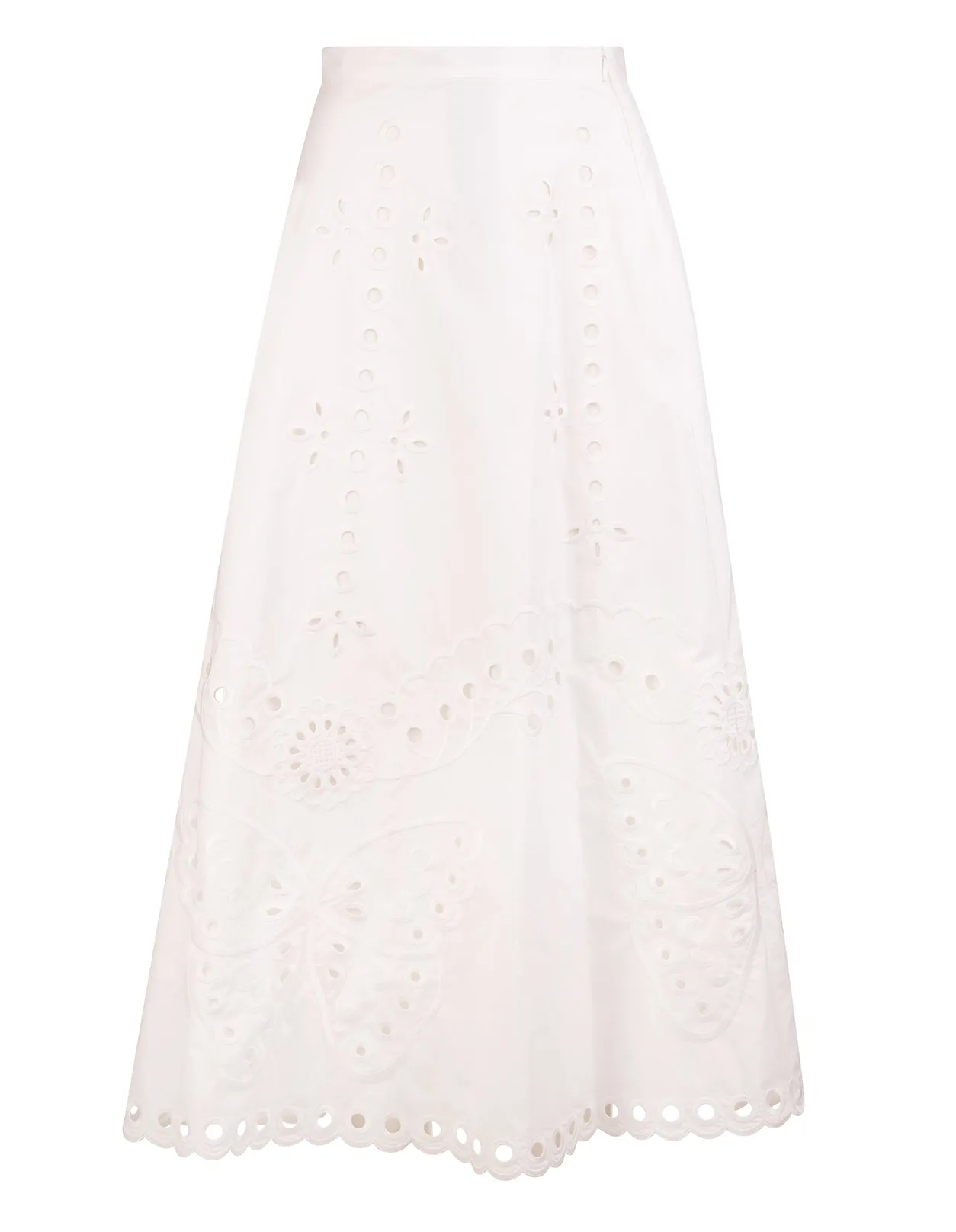 REDValentino Sangallo Embroidered Detail Skirt